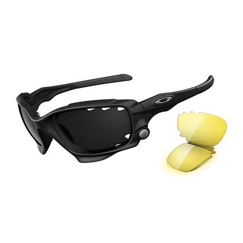 Oakley Jawbone Sunglasses Matte Black Frame Black Iridium Vented Yellow 2 Lenses