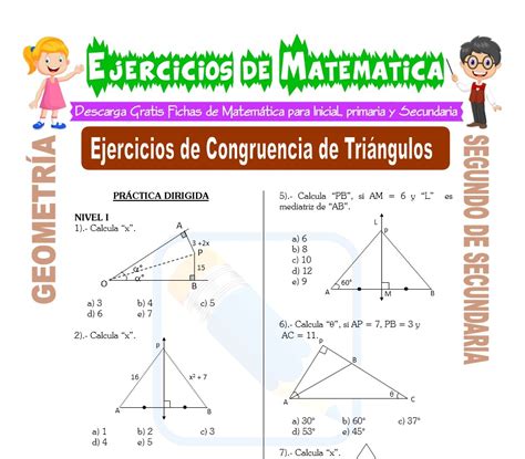 5 Ejemplos Criterios De Congruencia Y Semejanza De Triangulos