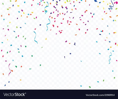 Confetti And Colorful Ribbons Concept Royalty Free Vector