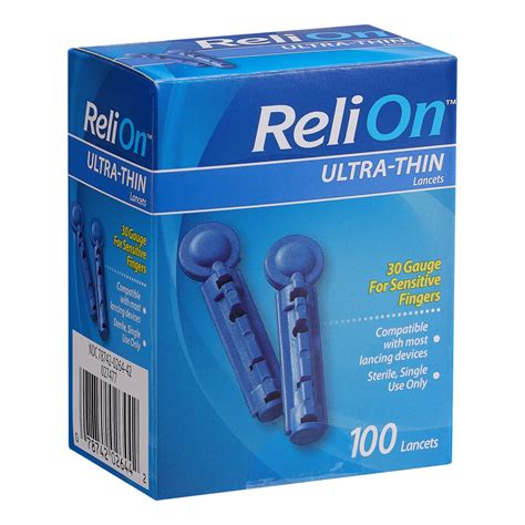 Relion Ultra Thin Lancets 30 Gauge 100 Count