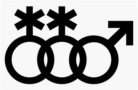 Nonbinary Symbol : Orientation Mars Symbol Interlocked With A Nonbinary Symbol And Another Mars 