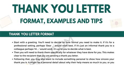 How To Write A Thank You Letter With Easy Format And Great Samples • 7esl