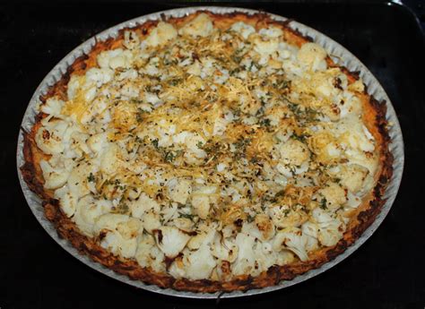 Tarte au chou - fleur sur fond de patate douce sans GLO