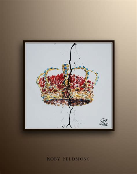 Crown Painting 35 Original Artwork Painting Extremely Etsy