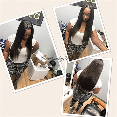 Middle Part Sew In Weave 28 Inch Straight Weave