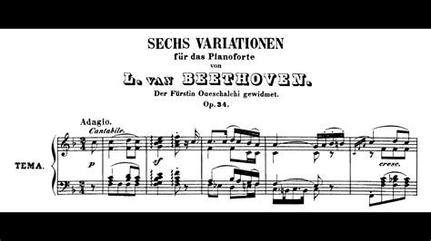 Beethoven 6 Variations On An Original Theme In F Major Op34
