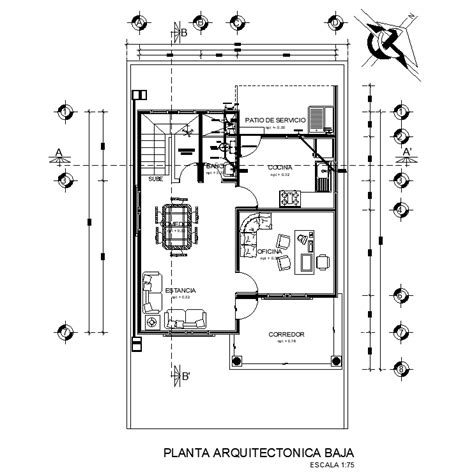 Marking Detail Of 8x10m Ground Floor House Plan Is Given In This