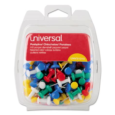 Colored And Clear Push Pins By Universal