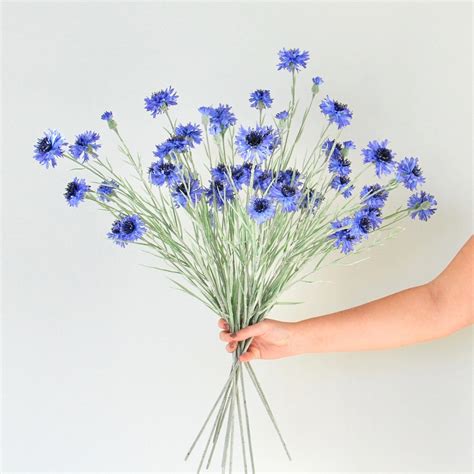 Artificial Blue Cornflower Artificial Cornflowers