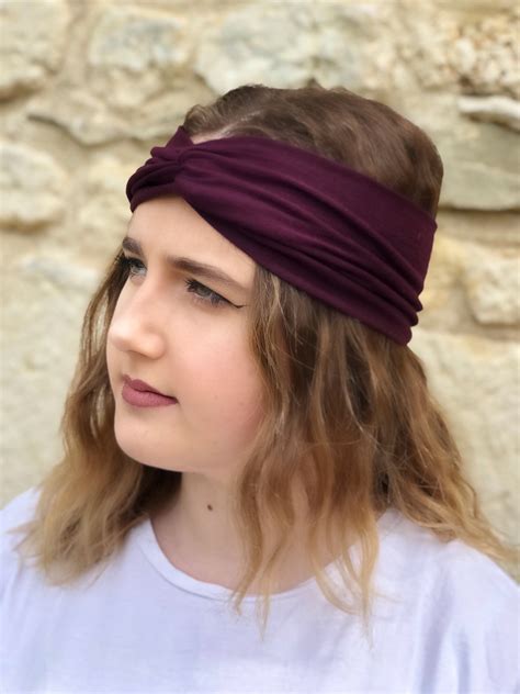 Set Of 4 Knotted Headbands Turban Headband Fabric Headband Sports