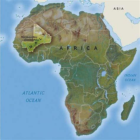 Mali Africa Map Mali West Africa Map Western Africa Africa