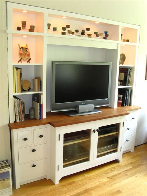 Custom Built In Wall Unit White By Winter Woodworks