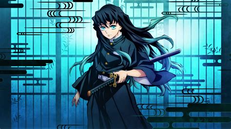 Blue Eyes Muichiro Tokito With Black Dress Hd Demon Slayer Kimetsu No