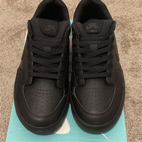 Sz 9 Nike Sb Force 58 Premium L Black Black Black Triple Black