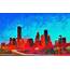 Houston Skyline 131  Da Digital Art By Leonardo Digenio