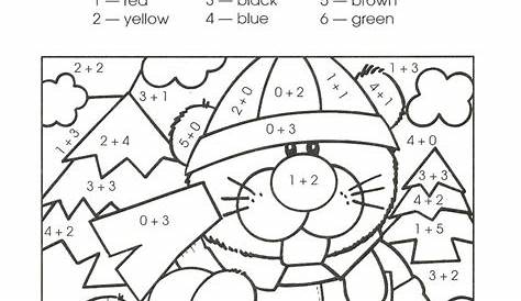 Easy Color by Number Worksheets for Kindergarten | 101 Coloring
