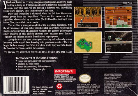 Secret Of The Stars Usa Snes Rom Featured Video Game