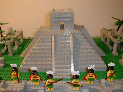 Mayan Temple Made Of Legos With Natives Kids Science Fair Projects