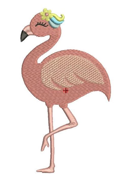 Flamingo Embroidery Design Flamingo Pattern 5 Sizes From Etsy