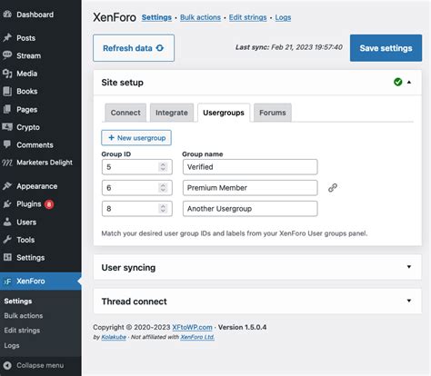Syncing Usergroups From Xenforo To Wordpress Xftowp