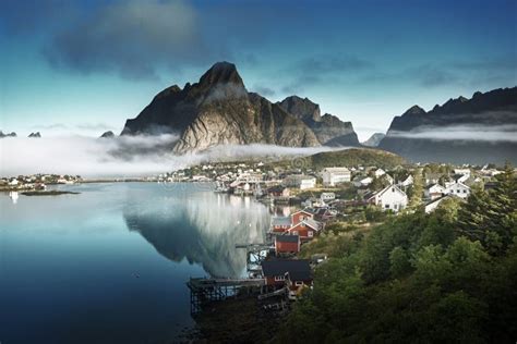 Reine Village Lofoten Islands Norway Stock Photo Image Of