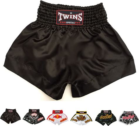 Twins Special Muay Thai Boxing Shorts Plain Black 4l Clothing Shoes And Jewelry