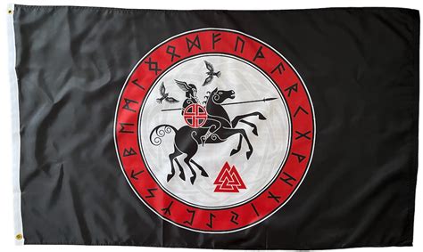 Odin Eight Legged Horse Flag Sleipnir Viking Norse Mythology Flag