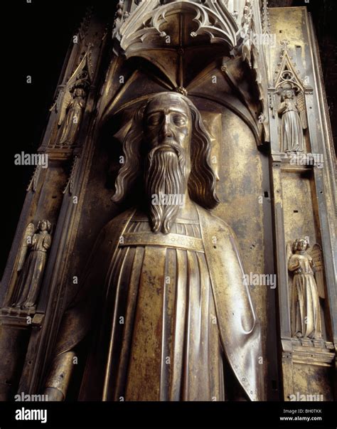 Edward Iii König Von England 1327 77 Bronze Bildnis Auf Seinem Grab In