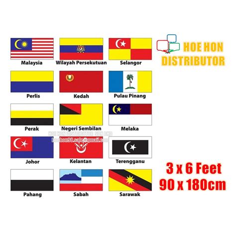 Kementerian yang menangani dalam negeri dan luar negeri melaksanaan tugas pokok di daerah dan/atau perwakilan luar negeri sesuai dengan pembentukan dan pengubahan kementerian negara. Bendera Malaysia / Negeri / All State Flag 3 x 6 ft / 90 x ...
