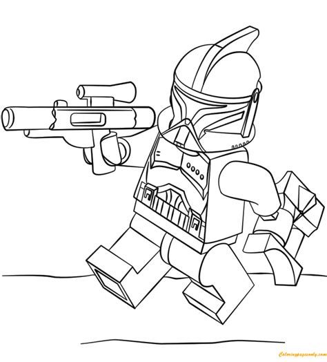 Lego star wars small pictures to color. Lego Clone Trooper Coloring Page - Free Coloring Pages Online