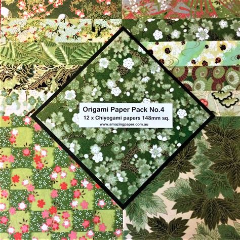 Amazing Origami Pack No4 With Chiyogami Papers 12 X 148 Sq