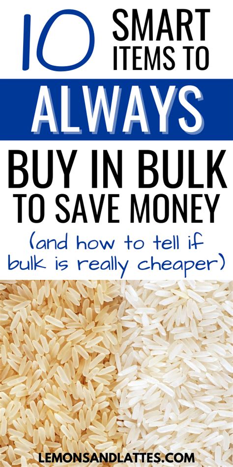 10 Smart Things To Buy In Bulk To Save Money Saving Money Stuff To