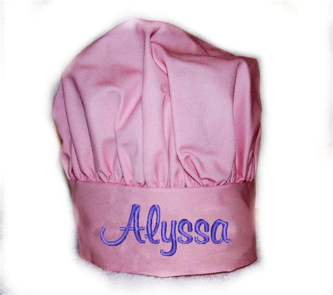 Personalized Chef Hat Monogrammed Chef Hat Pink Chef Hat One Size