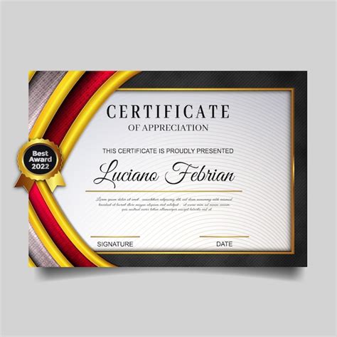 Premium Vector Luxury Modern Gold Certificate Template