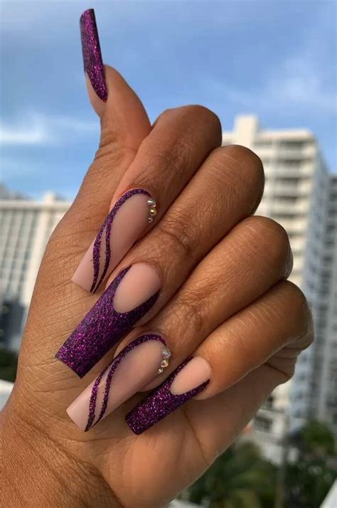 Pin by KATIUSKA on DISEÑO DE UÑA LARGAS in 2023 Purple nails Violet