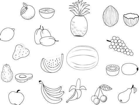 Image de Fruits et légume à imprimer et colorier  Coloriage Fruits et