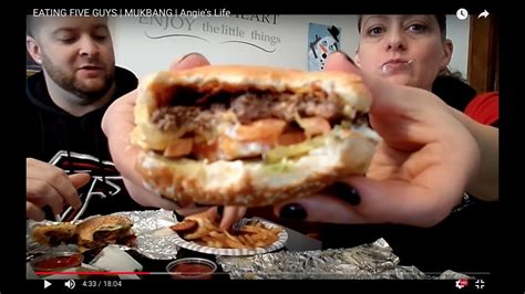 eating five guys mukbang angie s life youtube