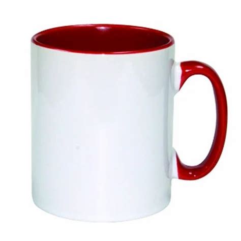 White Round Two Tone Red Mugs For Home At Rs 75piece In Hyderabad Id 7569135955