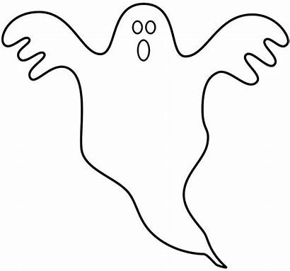 Ghost Coloring Halloween Pages Cartoon Outline Ghosts