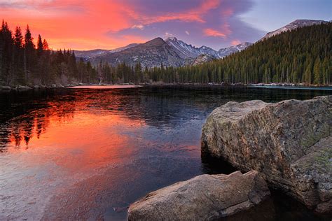 Sunrise Over Bear Lake And Longs Peak Rmnpcolorado Thomas Mangan