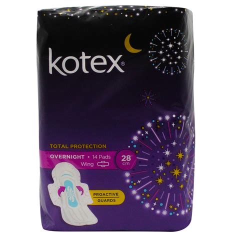 Kotex Soft And Smooth Overnight Heavy Flow Night Wing 14s 28cm