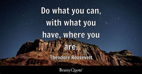 Theodore Roosevelt Do What You Can With What You Have