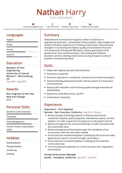 Example resume objectives for environmental engineers. The most recommended professional civil engineer resume ...
