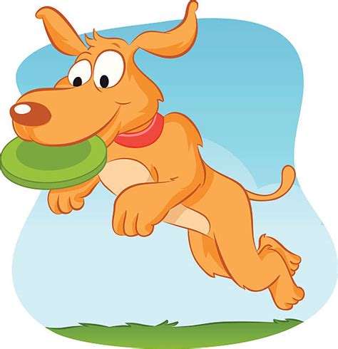 Royalty Free Dog Catching Frisbee Clip Art Vector Images