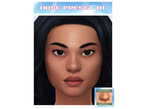 Stretchskeleton 4 Nose Presets For Female Sims Sims Sims 4 Sims 4