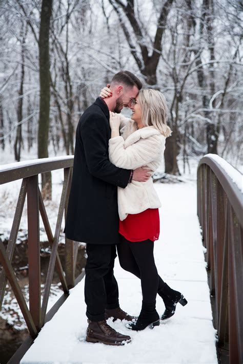 Engagement Photos Couples Photography Snow Engagement Session In