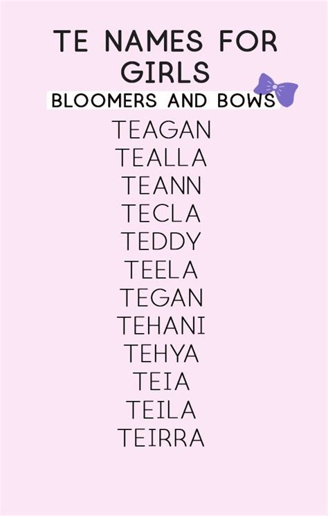 Nothing can go wrong with a name that begins with w. Girl Names that Start with T | Baby Name Lists | Bloomers ...