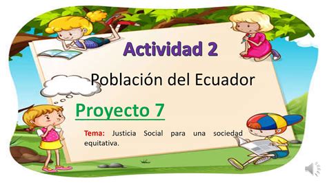 Actividad 2 Población Del Ecuador 5º6º Y 7º Egb Básica Media