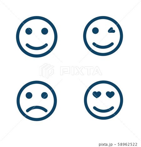 Set Of Smiley Icons With Different Emotions Pixta