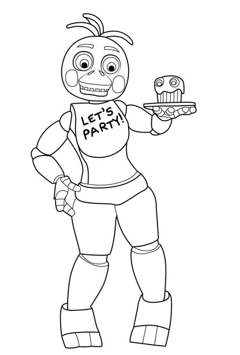 Animatronic Chica Fnaf Coloring Page Sexiz Pix